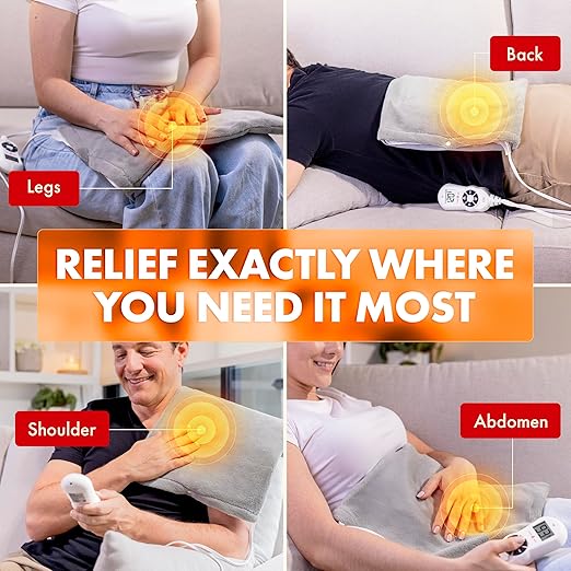 TheraCare Digital 12” x 15” Heating Pad | Moist & Dry Heat | Wide Range 110°F-160°F | Soothing Warm Relief | Personal Size 12” x 15” | Safe, Automatic Shut Off