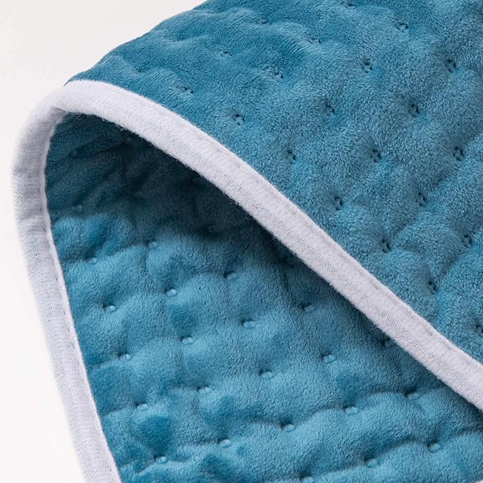RAINOVA Heating Pad Electric Throw for Back Pain & Cramps Relief, 17''x33'' Electric Pad with Auto Shut Off, Heated Pad- 6 Heat Settings,Christmas Gifts for Women, Men, Mom, Dad(Blue)