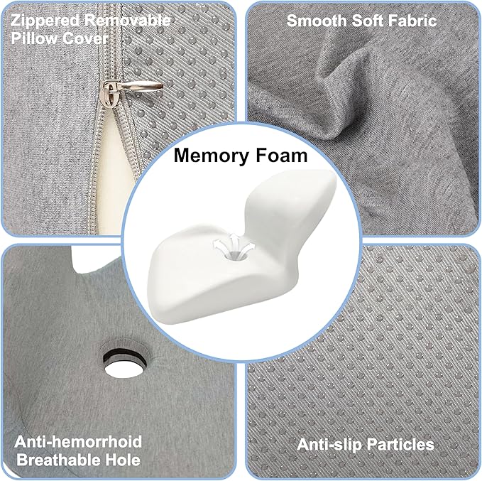 Back and Seat Cushion, Hemorrhoid Pillows for Sitting,Donut Pillow for Tailbone Pain,Cushion Lab Seat Cushion,Office Chair Cushions for Back and Butt Support