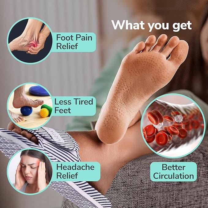 Acupressure Massage Slippers for Plantar Fasciitis & Neuropathy Relief – Reflexology Massager Sandals, Ideal Gift for Men & Women, Stress & Tension, Pain Management for Foot Health Gift