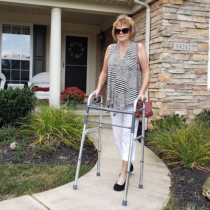 CAREX Folding Walker for Seniors, 30-37 Inches, 1 Count