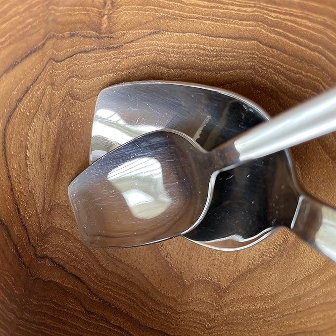 Silverware Adaptive Spoons for Parkinson's - Utensils for Elderly, Disabled, Adults, Parkinson's Patients, Handicapped, Non-Weighted Flat Edge Spoon by Senior ICare