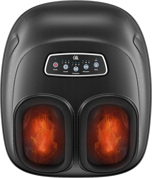 CILI Foot Massager with Heat, Shiatsu Foot Massager for Neuropathy & Plantar Fasciitis Relief, Heated Feet Massager with Deep Kneading,Compression,Vibration,Mothers Day Gifts for Mom, FSA Eligible HSA