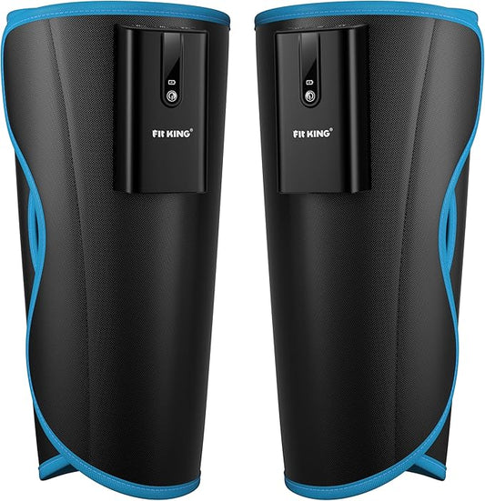 FIT KING Cordless Calf Massager – Rechargeable Leg Compression Massager for Circulation, Edema, RLS, Pain Relief & Recovery, 6 Intensities, 3 Modes, Portable Gift for Mom, Dad, Athletes