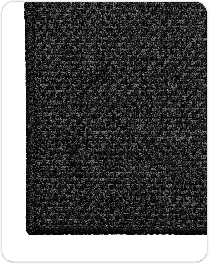 Color&Geometry Large Thin Front Door Mat Indoor Entrance Non Slip Rubber Backed, 48"x72" Indoor Door Mats for Entryway, Dirt Trapper Double Doormat, Washable Front Door Rugs, Ebony Black