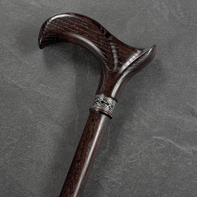 Asterom Handcrafted Walking Cane - Ergonomic, Wooden - Canes for Men - Walking Sticks for Seniors, Unique, Wood