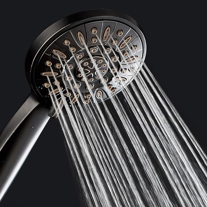 AquaDance High Pressure 6-Setting Oil Rubbed Bronze 4" Handheld Shower with Hose, The Ultimate Shower Experience Officially Independently Tested for Strict US Quality & Performance Standards – 1.8 GPM