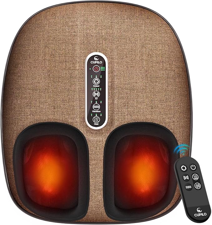 Foot Massager with Heat, FSA Eligible HSA Store, Shiatsu Feet Massager with Remote Control, Multi-Level Compression Knead Foot Massage for Neuropathy & Plantar Fasciitis, Mothers Day Gifts for Mom