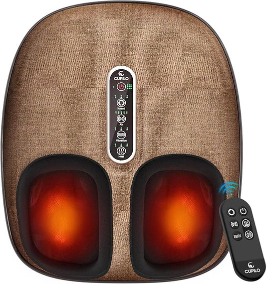 Foot Massager with Heat, FSA Eligible HSA Store, Shiatsu Feet Massager with Remote Control, Multi-Level Compression Knead Foot Massage for Neuropathy & Plantar Fasciitis, Mothers Day Gifts for Mom