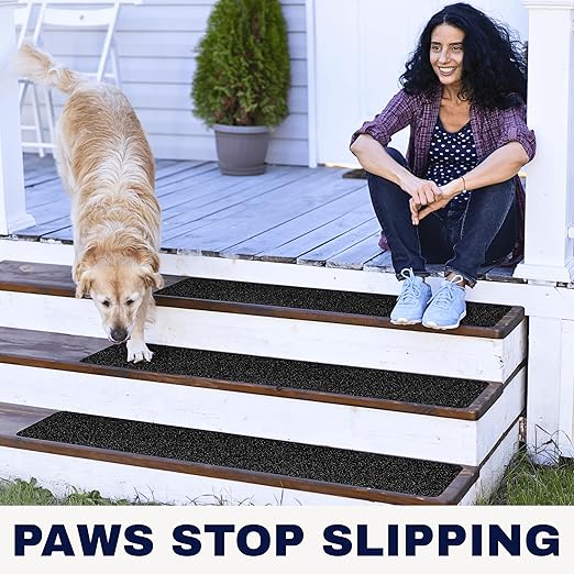 Outdoor Stair Treads Non Slip – 30" x 8" – 12-Pack Waterproof 80-Grit Grip Strips for Wooden Steps – Anti Slip & Anti Skid Step Treads – by STEPCORE