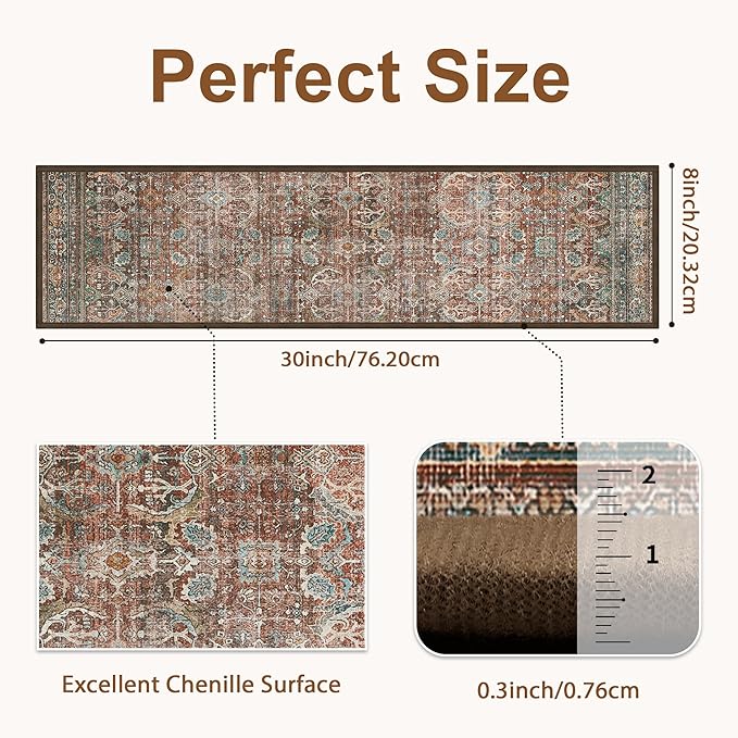 Non Slip Stair Treads for Wooden Steps 15PCS - 8"x30" Indoor Safety Carpet, Edging Mats with TPE Adhesive Backing, Pet and Elderly Friendly Stair Rugs (Light Clay Brown)