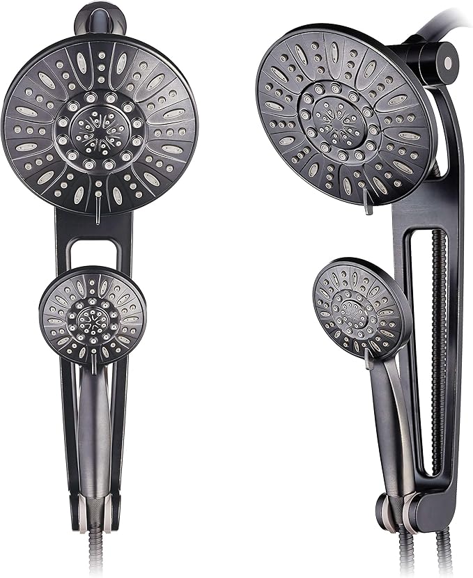 AquaDance High-Pressure 48-mode 3-way Shower Spa Combo with Adjustable 18" Extension Arm for Easy Reach & Mobility! Enjoy Luxury 7" Rain & Handheld Showerhead Separately or Together! Oil-Rubbed Bronze