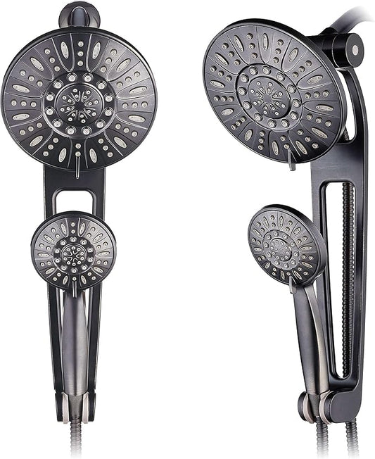 AquaDance High-Pressure 48-mode 3-way Shower Spa Combo with Adjustable 18" Extension Arm for Easy Reach & Mobility! Enjoy Luxury 7" Rain & Handheld Showerhead Separately or Together! Oil-Rubbed Bronze