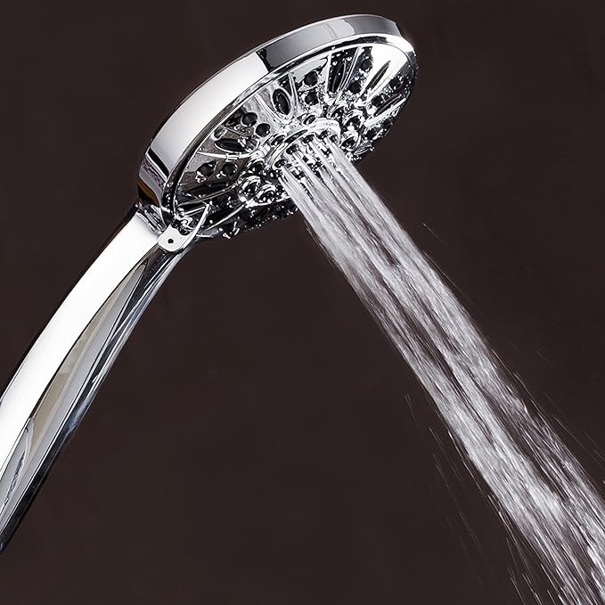 AquaDance 3316 High Pressure 6-Setting 4" Chrome Face Handheld Head with Hose, The Ultimate Shower Experience Officially Independently Tested for Strict US Quality & Performance Standards - 1.8 GPM