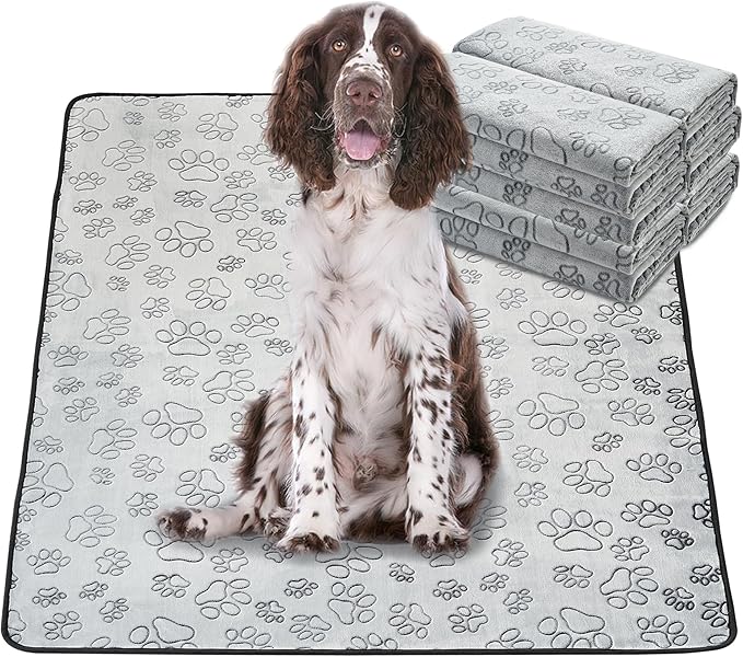 Qeils Reusable Puppy Pads, 16 Pack Washable Pee Pads for Dogs, Non Slip Wee Wee pad, Absorbent and Leakproof Training Mats for Potty, Crate, Playpen, Bed, Sofa, 48"x 30"