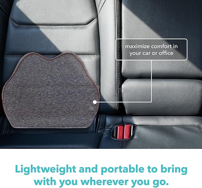 Cubii Cushii Back Support Cushion for Back and Lower Back Relief Universal Fit for Desk, Office, Kitchen Chairs, Couch Cushions with Advanced Lumbar Support