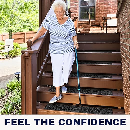 Outdoor Stair Treads Non Slip – 30" x 8" – 8-Pack Waterproof 80-Grit Grip Strips for Wooden Steps – Anti Slip & Anti Skid Step Treads – by STEPCORE
