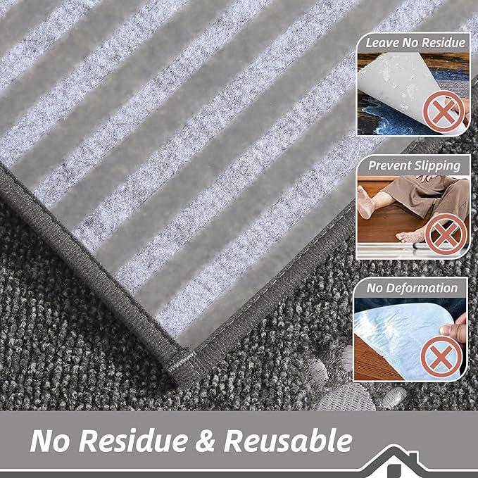 BEQHAUSE Stair Treads for Wooden Steps 28inX9in, Non Slip Carpet Stair Treads Indoor Stair Runners Machine Washable, Soft Stair Rugs Mat Surface Polyester TPE Backing, 15pcs, Charcoal