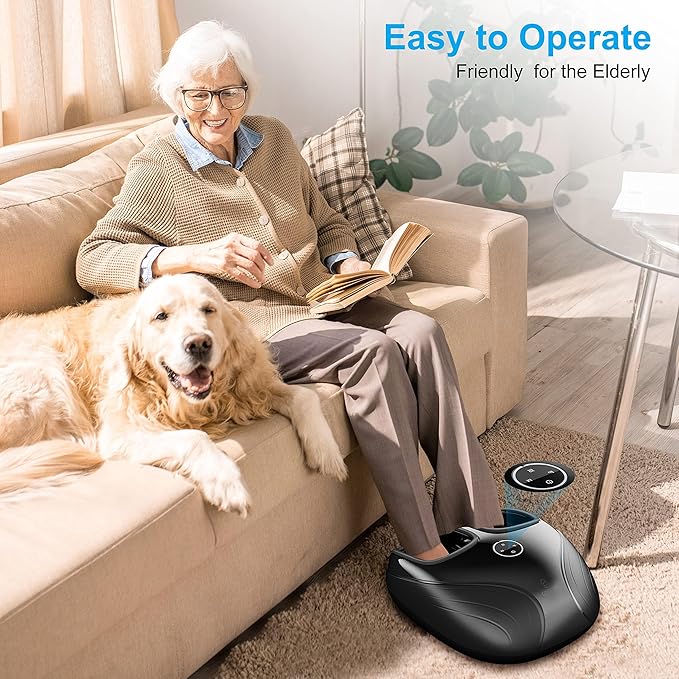 COMFIER Shiatsu Feet Massager Machine,Birthday Gifts for Men&Women,Foot Massager with Heat,Kneading Rolling Compression for Plantar Fasciitis,Neuropathy Fits up to Men Size 12, for Home Office Use