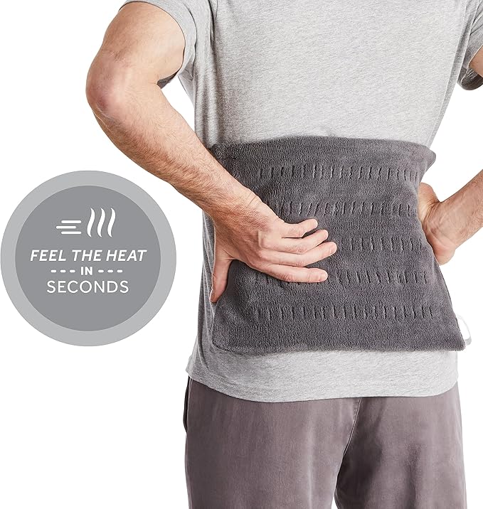 Sunbeam Premium Sunbeam Heating Pad with Compact Storage,Standard Size,Gray,(Pack of 6)