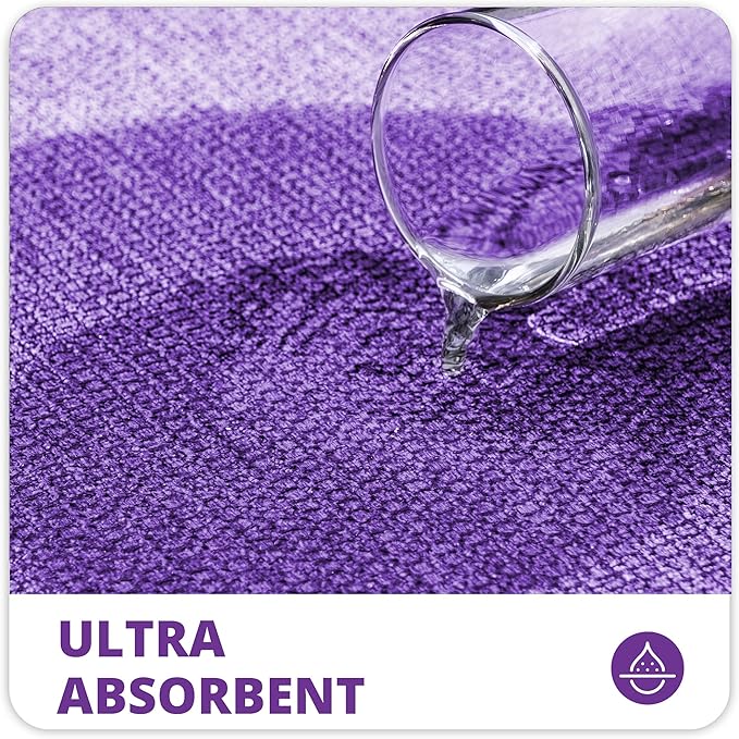 Bosap Bath Mat,Ultra Thin Bathroom Runner Rugs,Large Bath Mats for Bathroom,Quick Dry,Non-Slip,Machine Washable,Low Pile,Bath Rug,Shower Outside,Sink,Home Decor Accessories.Purple,3'x4'(36x48inch)