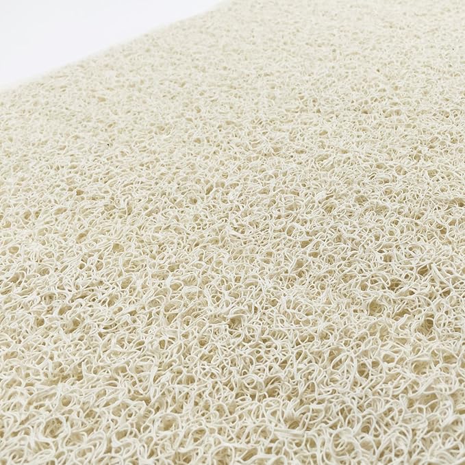 Huji Loofah Shower Mat - Non-Slip Bath Mat 10 Super Suction Cups for Bathroom - Great for The Elderly and Children