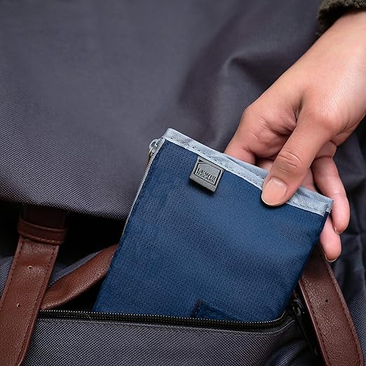 Lewis N. Clark Travel Pill Organizer, for Vitamins, Medication, Prescriptions, Or Medicine Storage, 16 Slot Pouch, Navy